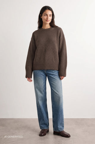 LR-PERLE 1 Pullover Brun