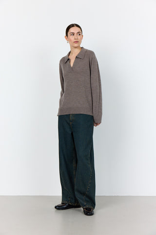 LR-ISMAILA 9 Pullover Lys brun