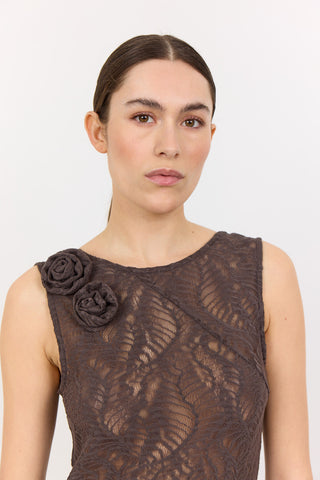 LR-LENA 1 Kjole Mørk brun