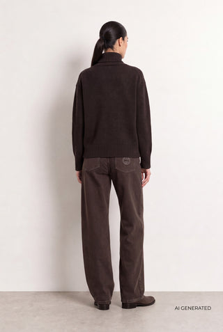 LR-PERLE 3 Pullover Mørk brun