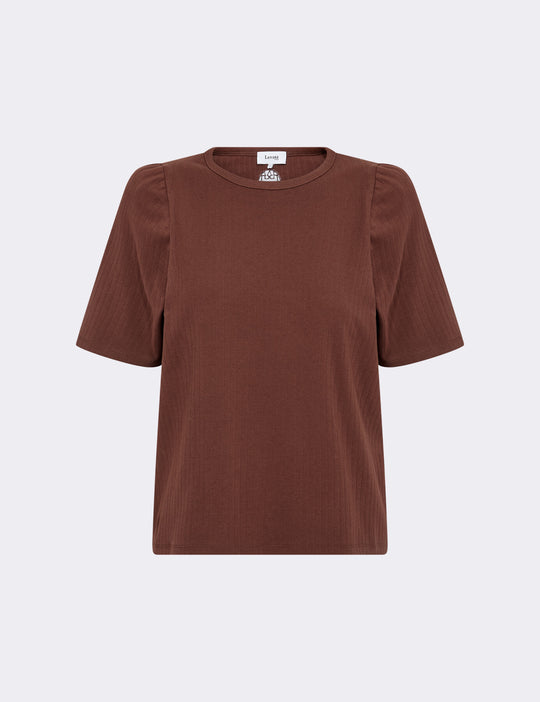 LR-NEDDIE 3 T-shirt Mørk brun