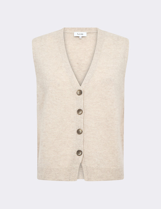 LR-ELOISE 10 Vest Lys sand