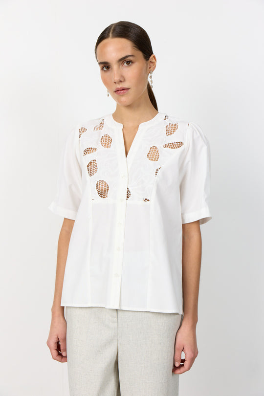 LR-PARKER 1 Bluse Off white