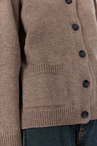LR-PERLE 9 Cardigan Lys brun