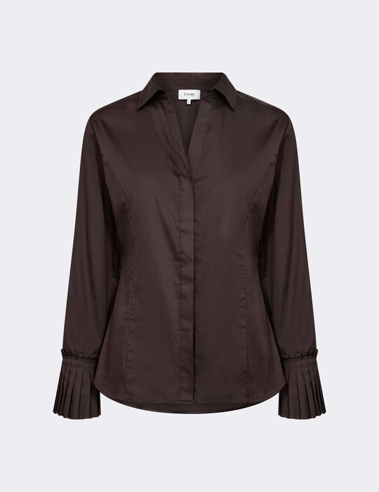 LR-ISLA SOLID 130 Skjorte Mørk brun