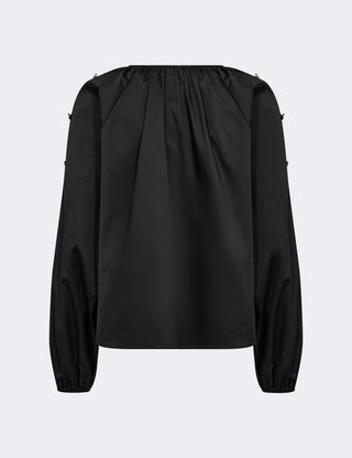 LR-ISLA SOLID 131 Bluse Sort