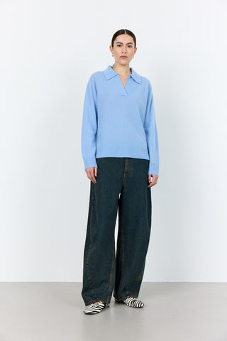 LR-ELOISE 5 Pullover Lyseblå