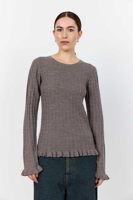 LR-ISMAILA 13 Pullover Lys brun