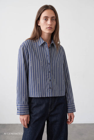 BL-ARISHA YD 1 Skjorte Navy