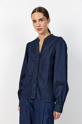 LR-PIETTA 2 Skjorte Mørk blå