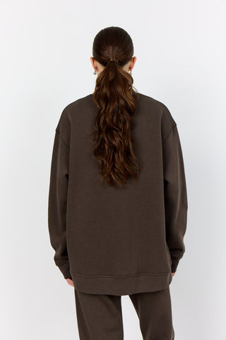 LR-NUKA 12 Sweatshirt Mørk brun