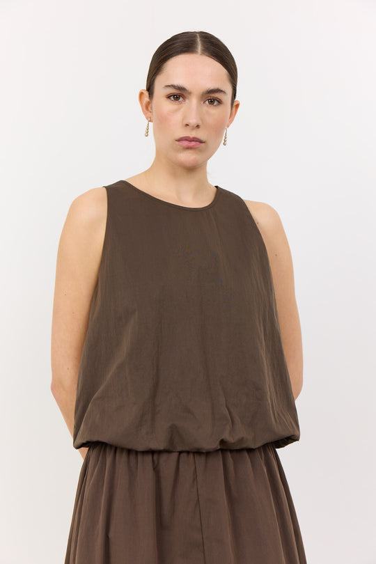 LR-LEA 1 Top Mørk brun