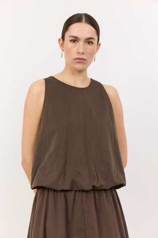 LR-LEA 1 Top Mørk brun