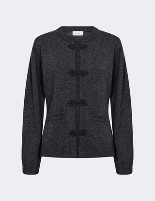 LR-OSSY 2 Cardigan Mørk grå