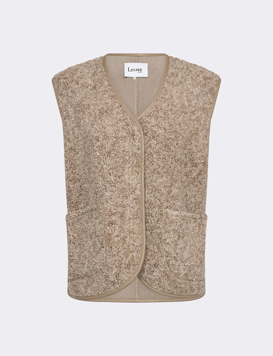 LR-PERNILLE 2 Vest Lys sand