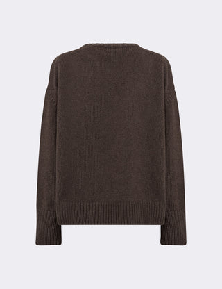 LR-PERLE 1 Pullover Mørk brun
