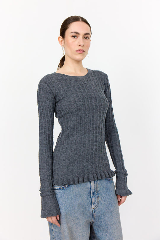 LR-ISMAILA 13 Pullover Mørk grå