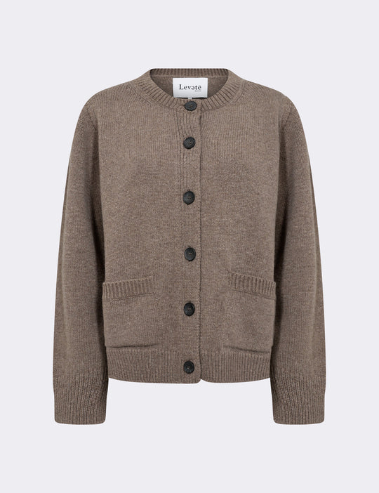 LR-PERLE 9 Cardigan Lys brun