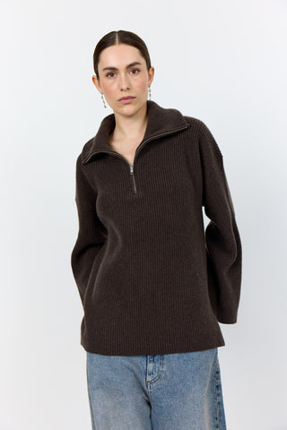 LR-PERLE 10 Pullover Mørk brun