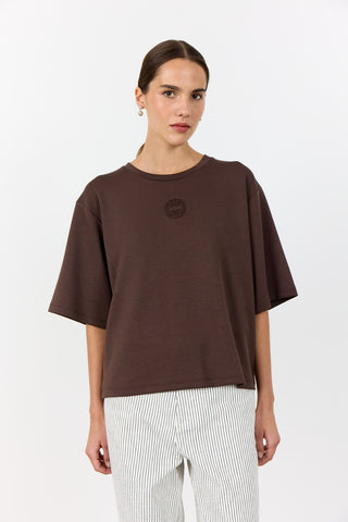 LR-EZRA 11 T-shirt Mørk brun