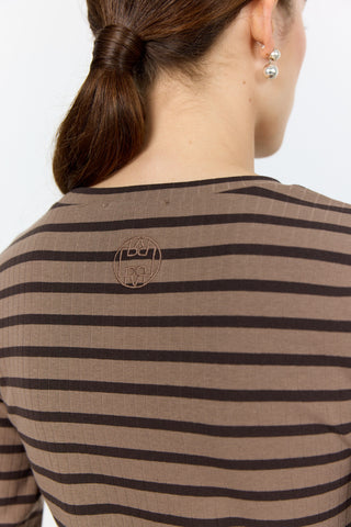 LR-NEDDIE 2 T-shirt Mørk brun