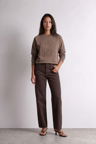 LR-NUKA 11 Sweatshirt Mørk brun