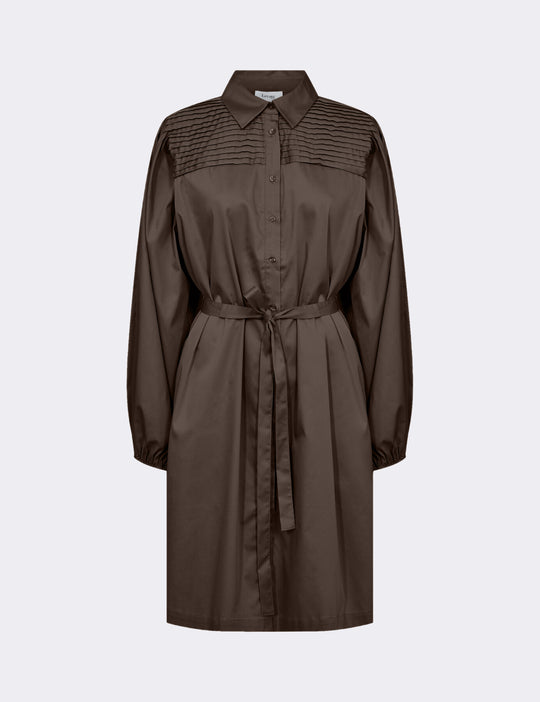 LR-ISLA SOLID 127 Kjole Mørk brun