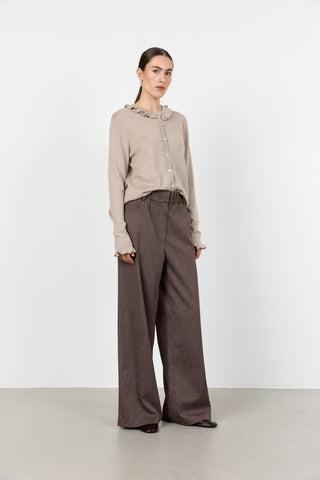 LR-ISMAILA 14 Cardigan Lys brun