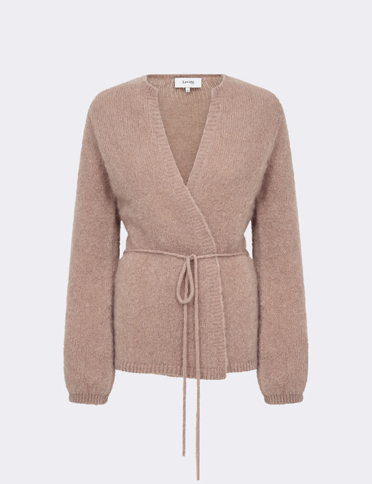 LR-NOREEN 7 Cardigan Lys brun