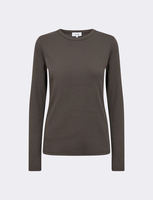 LR-NUMBIA 3 T-shirt Mørk brun