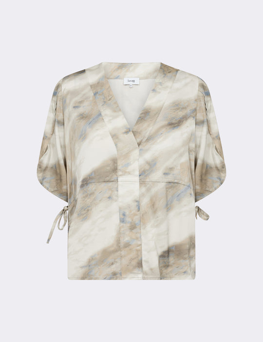 LR-LUISA 1 Bluse Lys sand