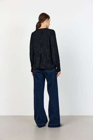 LR-OVETTE 1 Bluse Sort
