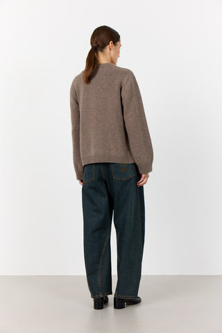 LR-PERLE 9 Cardigan Lys brun