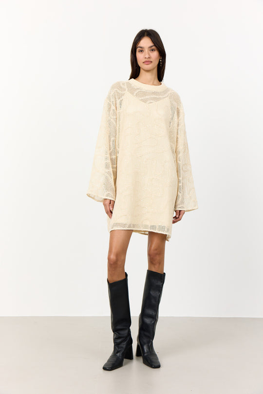 LR-MANGIA 1 Kjole Creme