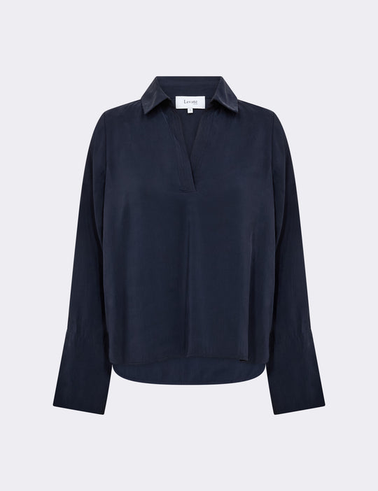 LR-OCTAVIA 1 Bluse Mørk blå