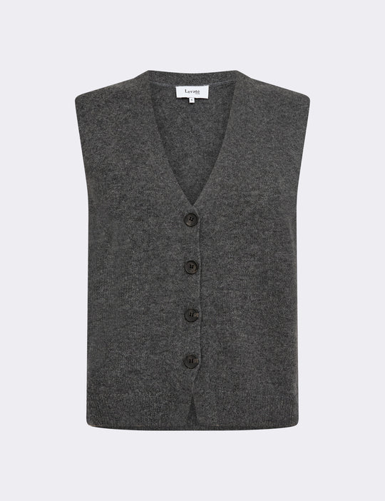 LR-ELOISE 10 Vest Mørk grå