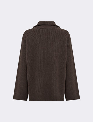 LR-PERLE 10 Pullover Mørk brun