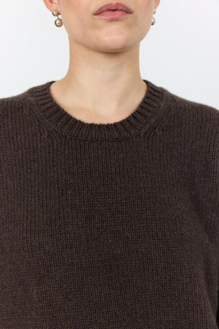 LR-PERLE 1 Pullover Mørk brun