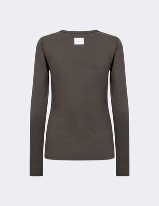 LR-NUMBIA 3 T-shirt Mørk brun