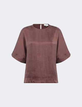 LR-THALIA 2 Bluse Mørk brun