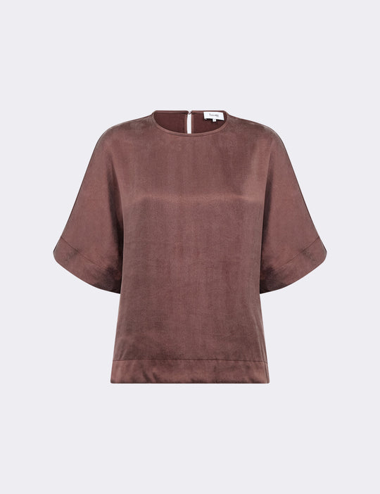 LR-THALIA 2 Bluse Mørk brun