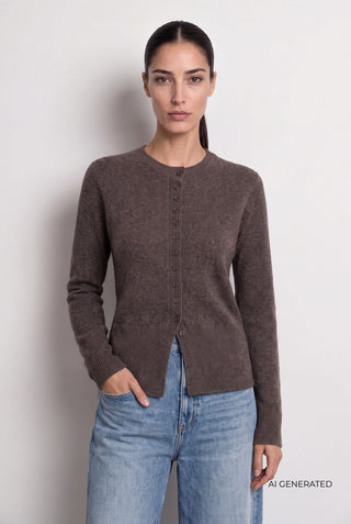 LR-ELOISE 21 Cardigan Mørk brun