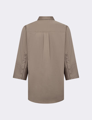 LR-ISLA SOLID 124 Skjorte Mørk sand