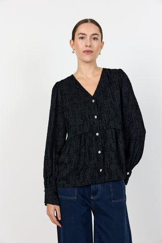 LR-OVETTE 1 Bluse Sort