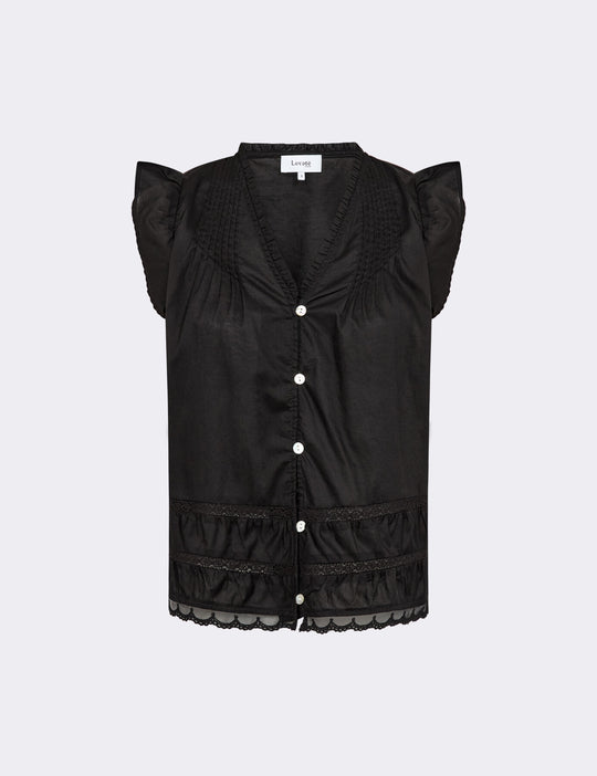 LR-ROSY 2 Bluse Sort