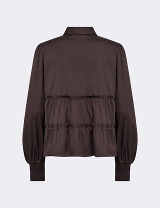 LR-ISLA SOLID 95 Skjorte Mørk brun