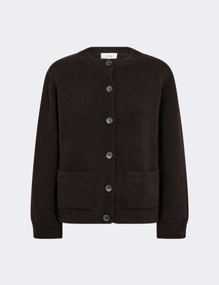 LR-PERLE 9 Cardigan Mørk brun
