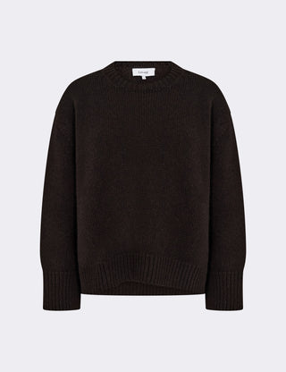 LR-PERLE 1 Pullover Mørk brun