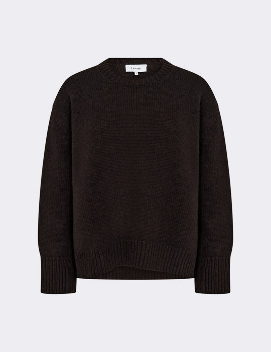 LR-PERLE 1 Pullover Mørk brun