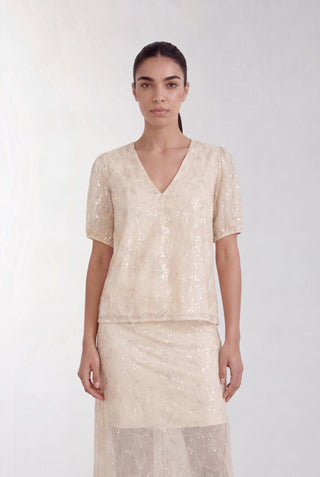 LR-ROXY 1 Bluse Lys sand